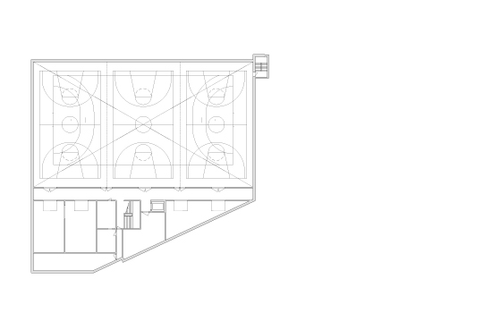 2. UG: Sporthalle / Geräterräume / Technik