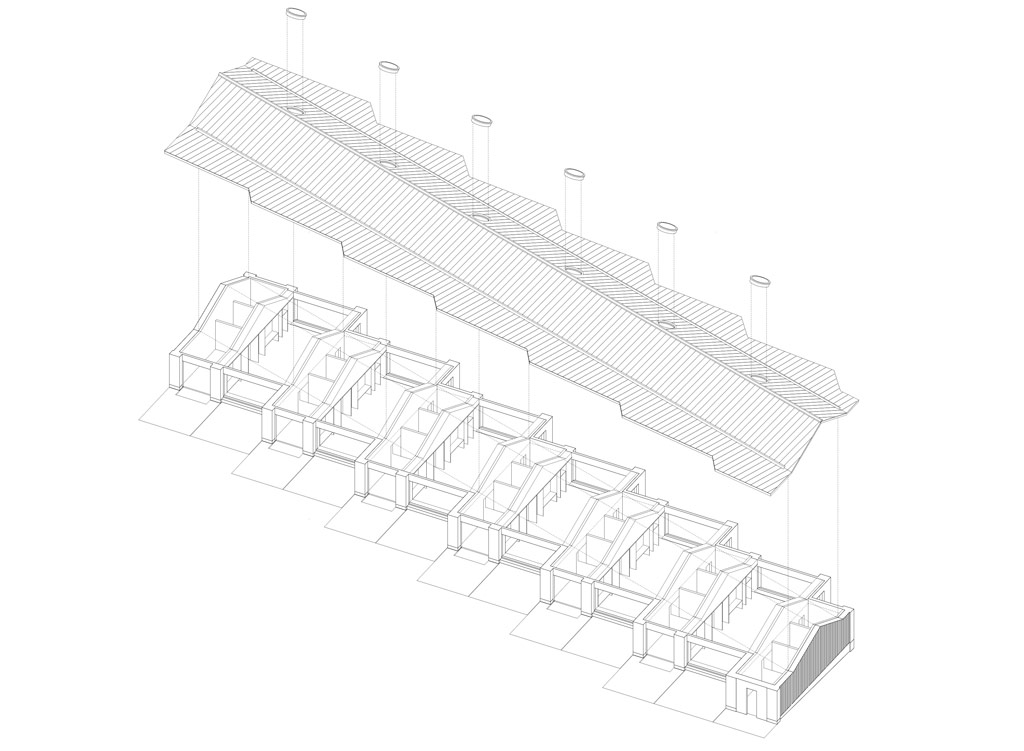 Isometrie Neubau Eingangsstufe