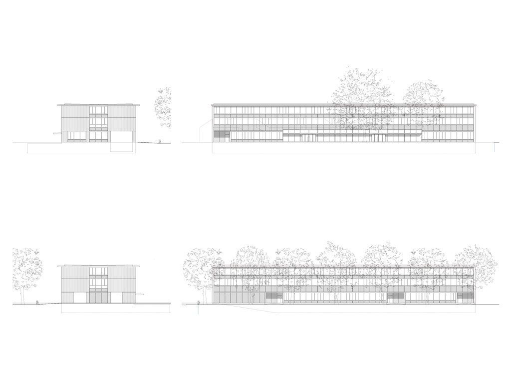 Ansichten Neubau Schulhaus