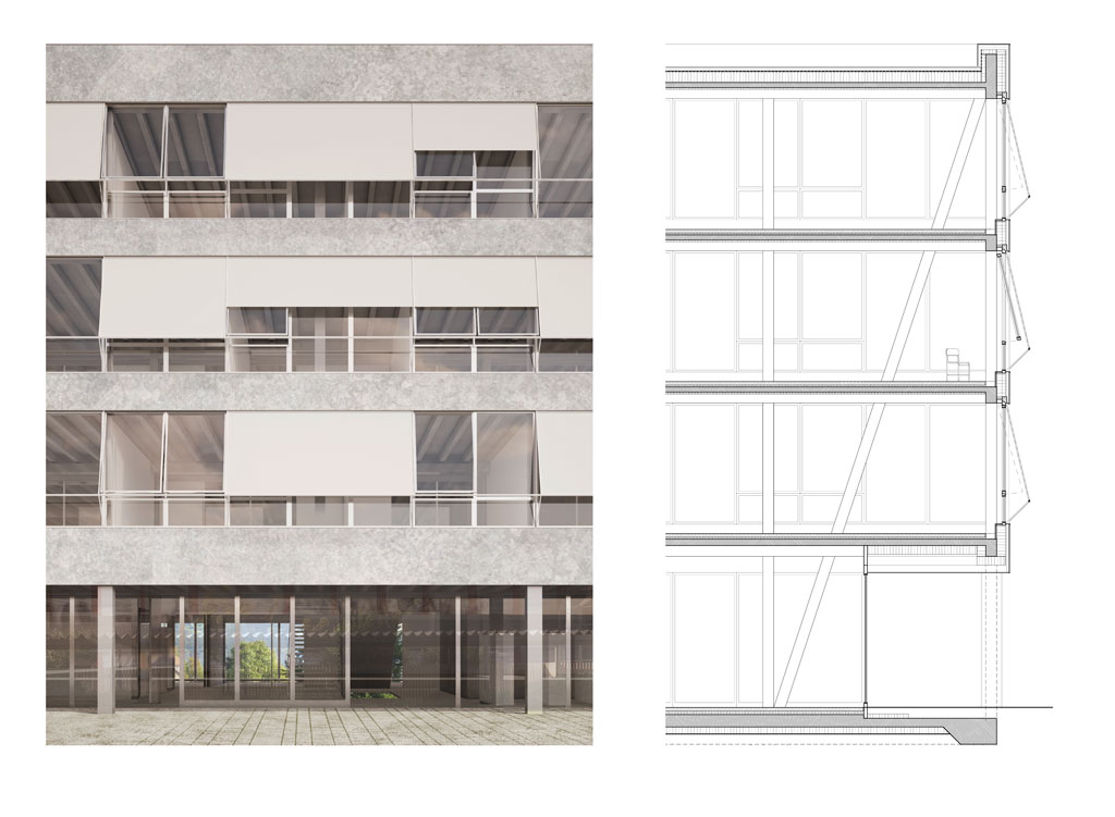 Detail Neubau Schulhaus