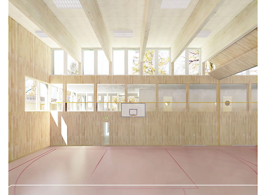 Visualisierung, Turnhalle von innen