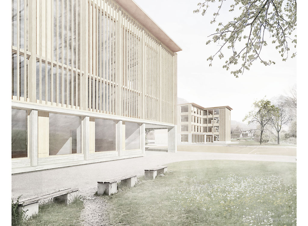 Visualisierung Turnhalle aussen
