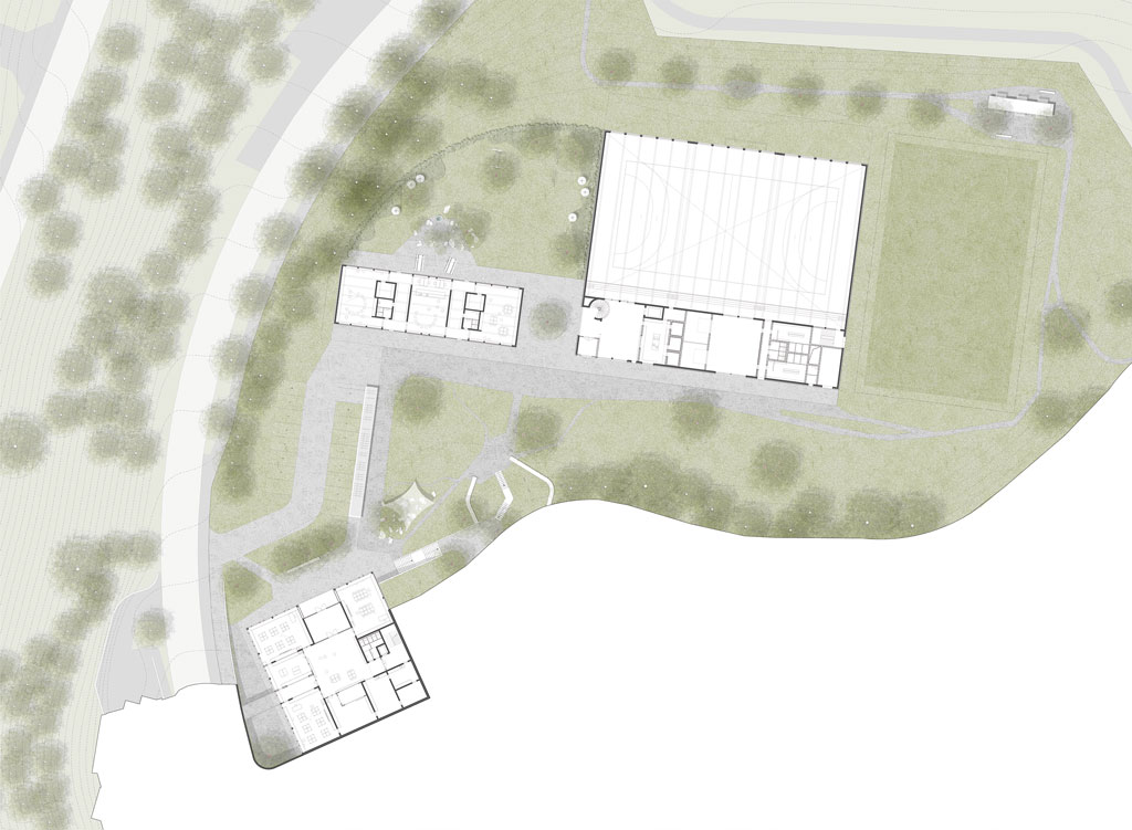 Grundriss EG + KG Turnhalle