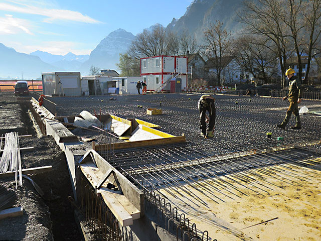 Armierung der Bodenplatten